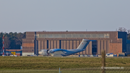 Airbus A400M auf dem Vorfeld in Wunstorf